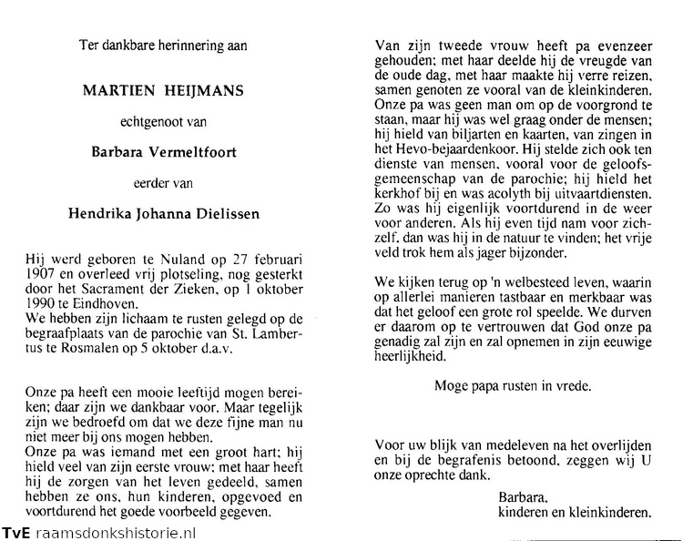 Martien Heijmans Barbara Vermeltfoort-Hendrika Johanna Dielissen