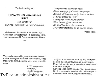 Lucia Wilhelmina Heijne Antonius Wilhelmus Koopmans