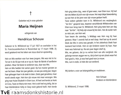 Maria Heijnen Hendricus Schouw