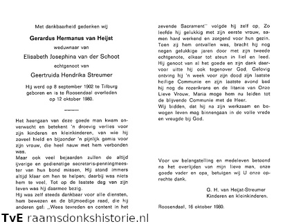Gerardus Hermanus van Heijst Geertruida Hendrika Streumer Elisabeth Josephina van der Schoot