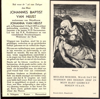 Johannes Baptist van Heijst Johanna van Heijst