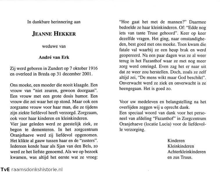 Jeanne Hekker André van Erk