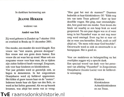 Jeanne Hekker André van Erk
