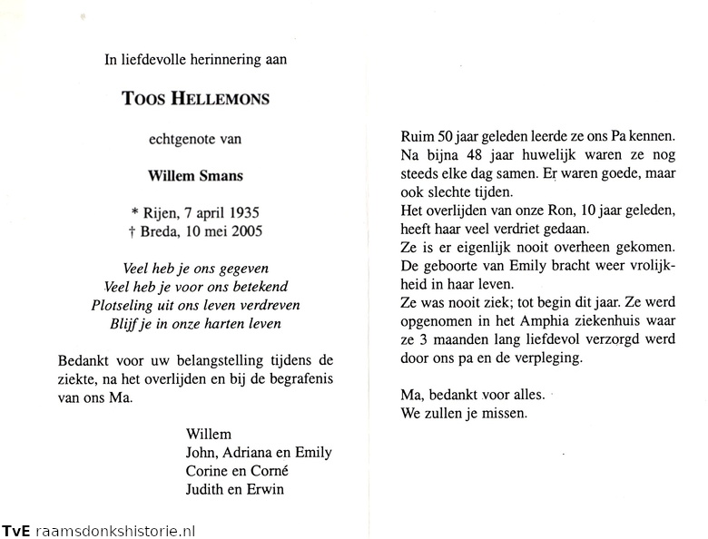 Toos Hellemons Willem Smans