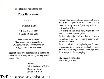 Toos Hellemons Willem Smans
