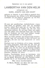 Lambertha van den Helm Karel Joseph van den Ekart