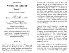 Adriana van Helmond (vr) Waltherus Welten Petrus van Alphen 