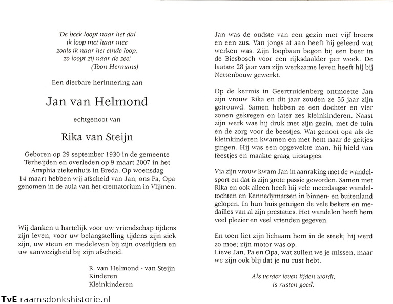 Jan van Helmond Rika van Steijn