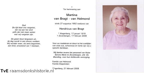 Martina van Helmond Hendricus van Bragt