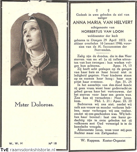 Anna Maria van Helvert Norbertus van Loon