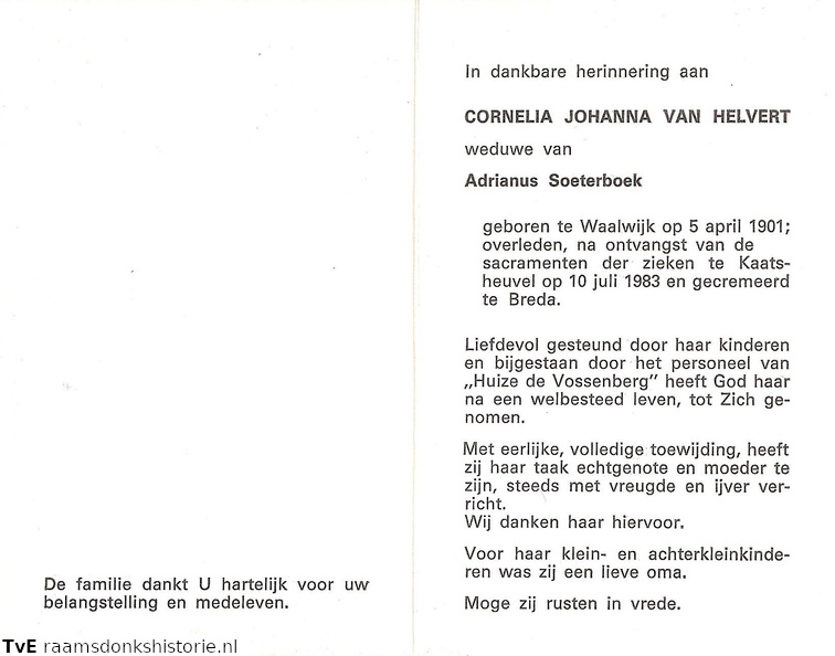 Cornelia Johanna van Helvert Adrianus Soeterboek