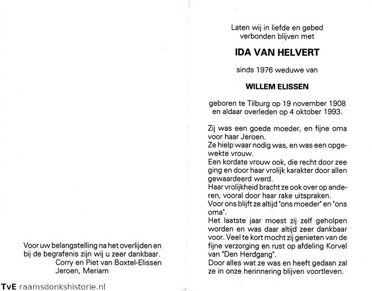 Ida van Helvert Willem Elissen