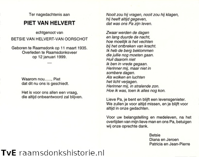 Piet van Helvert Betsie van Oorschot