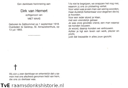 Dirk van Hemert Miet Maas