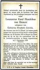 Laurentius Karel Hendrikus van Hemert Catharina Elisabeth Gulickx