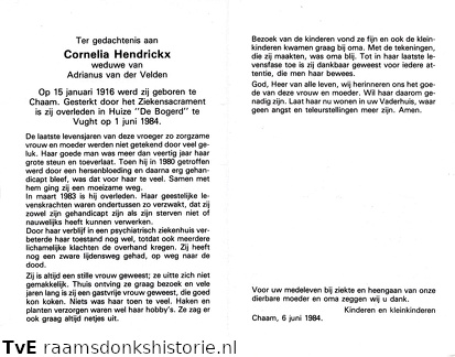 Cornelia Hendrickx Adrianus van der Velden