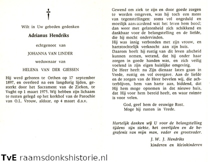 Adrianus Hendriks Johanna van Linder-Helena van der Giessen