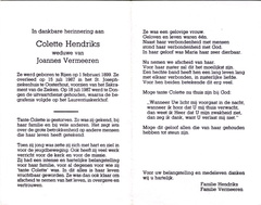 Colette Hendriks Joannes Vermeeren