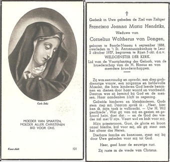 Francisca Joanna Maria Hendriks Cornelius Waltherus van Dongen