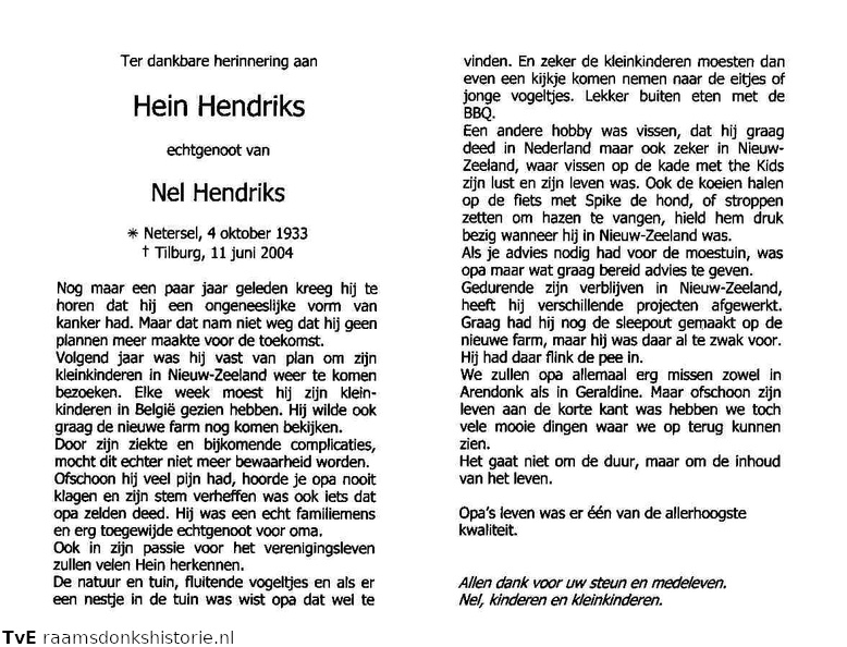 Hein Hendriks Nel Hendriks