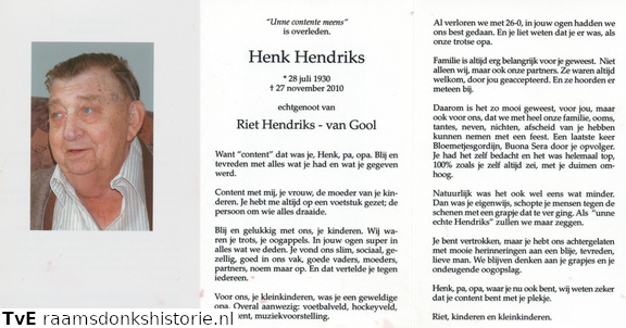Henk Hendriks Riet van Gool