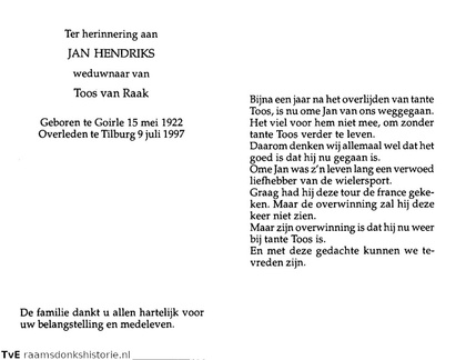 Jan Hendriks Toos van Raak