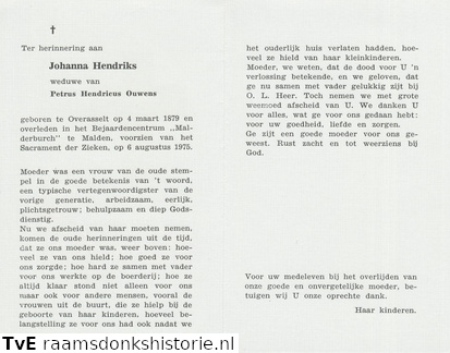 Johanna Hendriks Petrus Hendricus Ouwens