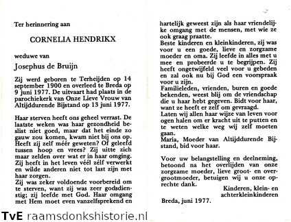 Cornelia Hendrikx Josephus de Bruijn