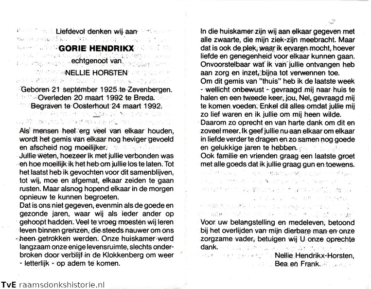 Gorie Hendrikx Nellie Horsten