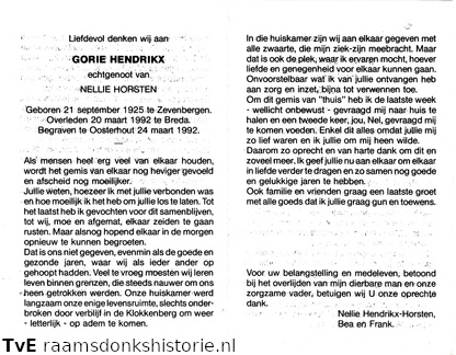 Gorie Hendrikx Nellie Horsten