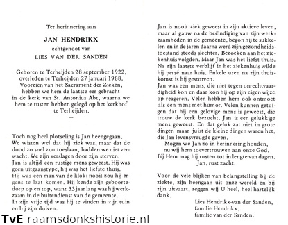 Jan Hendrikx Lies van der Sanden