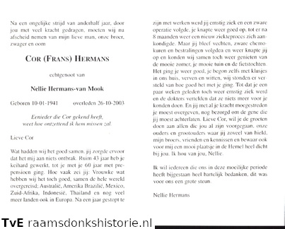 Cor Hermans Nellie van Mook