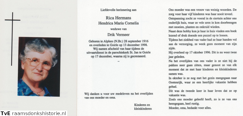 Hendrica Maria Cornelia Hermans Drik Vermeer
