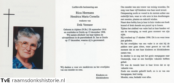 Hendrica Maria Cornelia Hermans Drik Vermeer