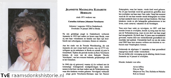 Jeannette Magdalena Elisabeth Hermans Cornelius Adrianus Johannes Verschuren