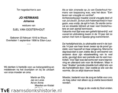 Johanna Hermans Sjel van Oosterhout