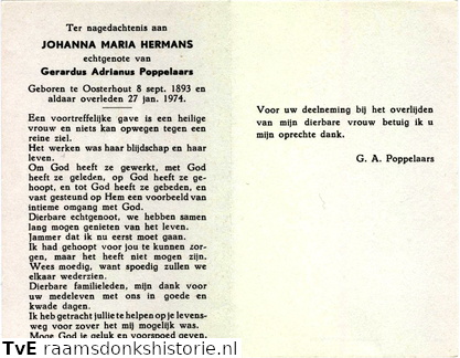 Johanna Maria Hermans Gerardus Adrianus Poppelaars