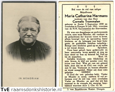 Maria Catharina Hermans Cornelis Trommelen