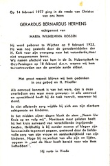Gerardus Bernardus Hermens Maria Wilhelmina Rossen