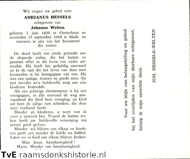Adrianus Hessels Johanna Welten
