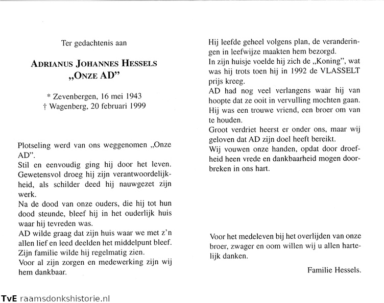 Adrianus Johannes Hessels(1)