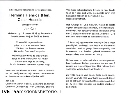 Hermina Henrica Hessels Jan Cas