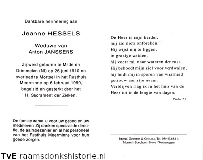 Jeanne Hessels Anton Janssens