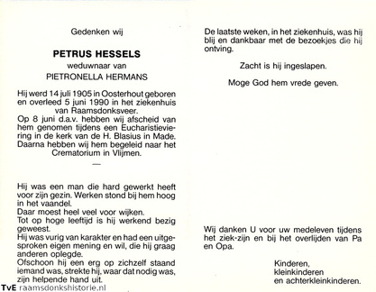 Petrus Hessels Pietronella Hermans