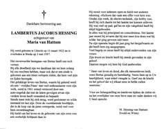 Lambertus Jacobus Hessing Maria van Hattum