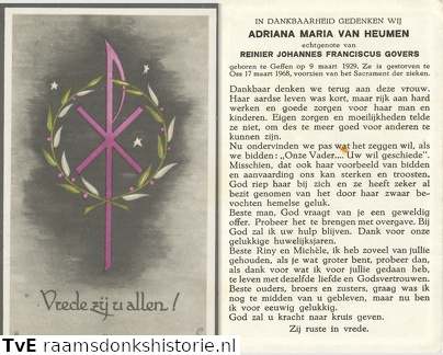 Adriana Maria van Heumen Reinier Johannes Franciscus Govers