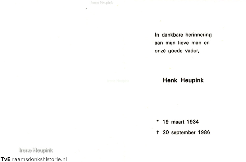 Henk Heupink Irene