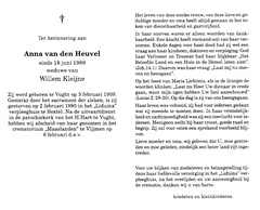 Anna van den Heuvel Willem Kleijne