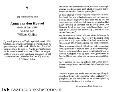 Anna van den Heuvel Willem Kleijne