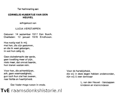 Cornelis Hubertus van den Heuvel Lucia Verstappen